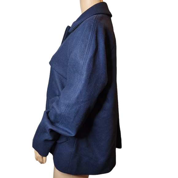 Abercrombie & Fitch Navy Wool Coat - Picture 10 of 16